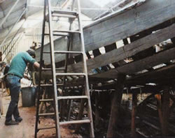 Removing old planking
